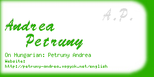 andrea petruny business card